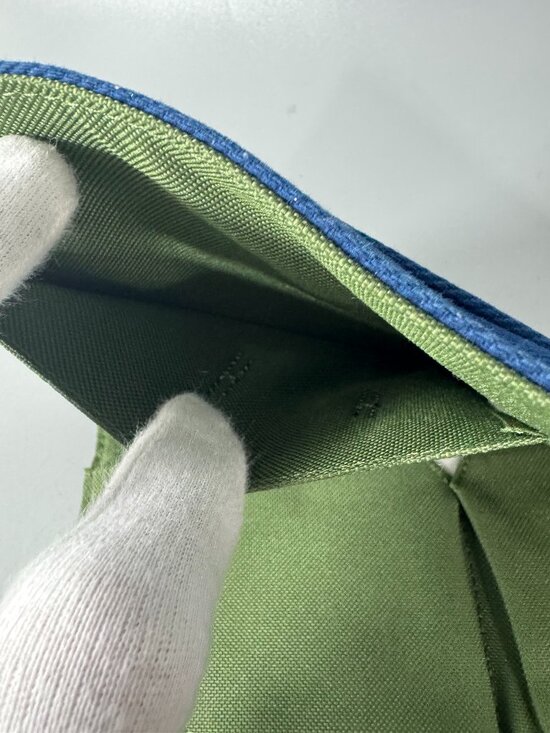 Anthropologie Knomo London Navy Blue Green Travel Portable IPad Case Organizer - Picture 13 of 15